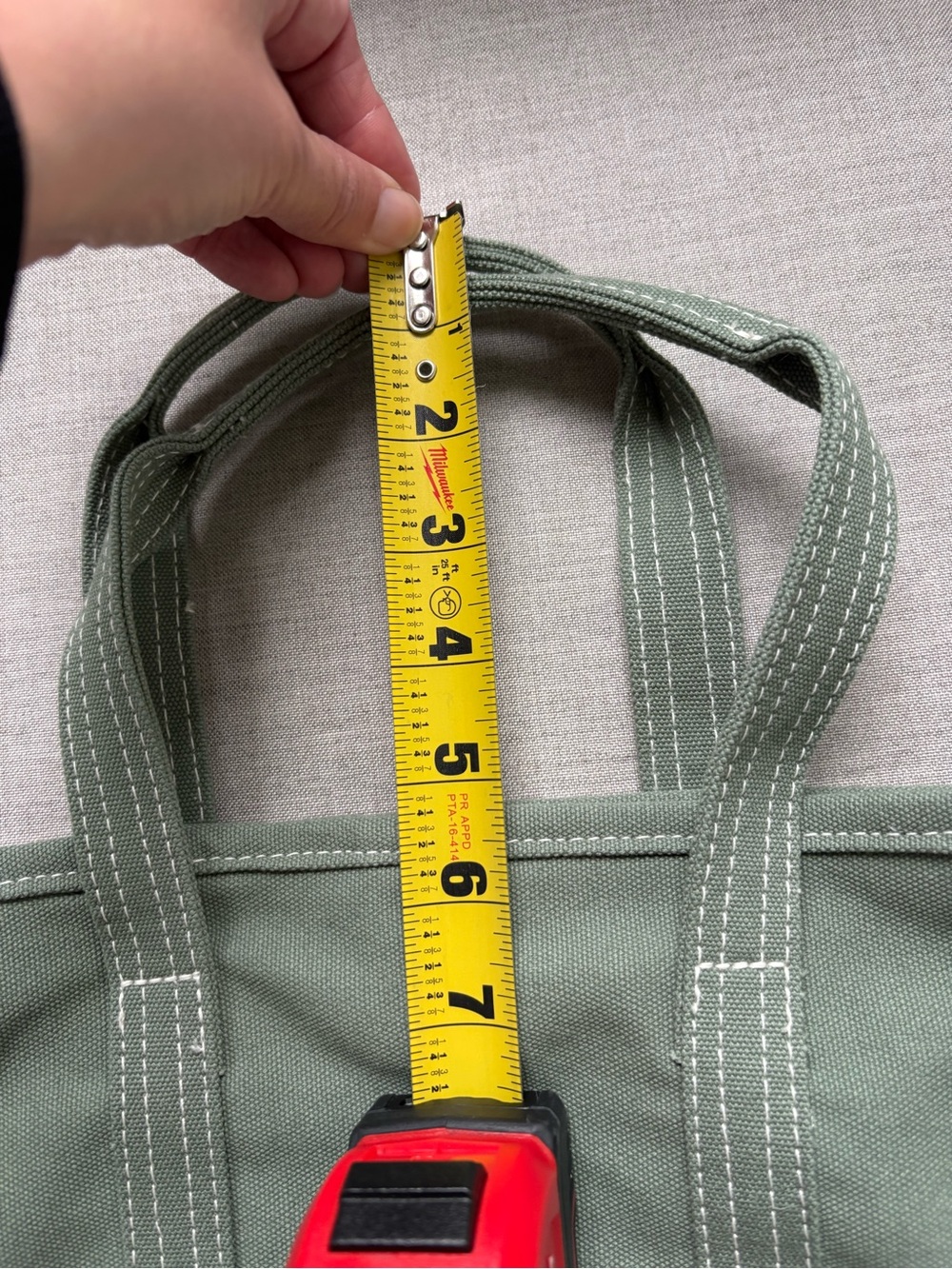 Lou & Grey Sage Green Mini Canvas Tote - Picture 7 of 8